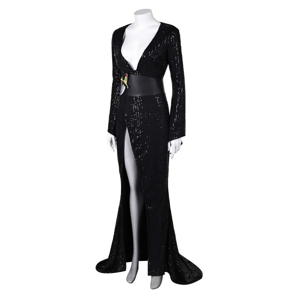 Film Elvira: Mistress of The Dark Elvira Robe Noire Cosplay Costume