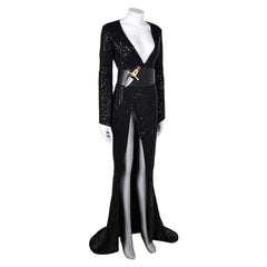 Film Elvira: Mistress of The Dark Elvira Robe Noire Cosplay Costume