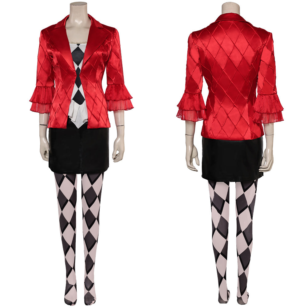 Film Joker: Folie à Deux(2024) Harley Quinn Tenue Rouge Cosplay Costume