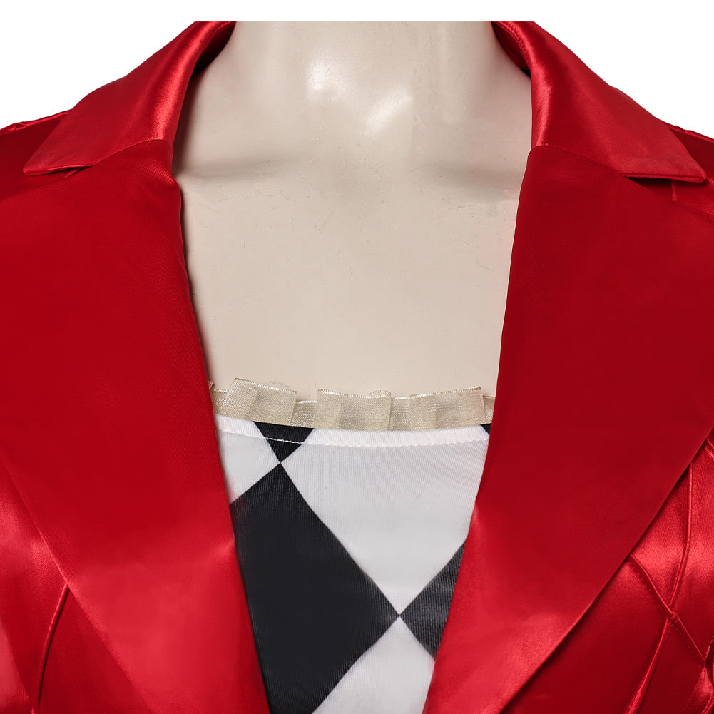 Film Joker: Folie à Deux(2024) Harley Quinn Tenue Rouge Cosplay Costume