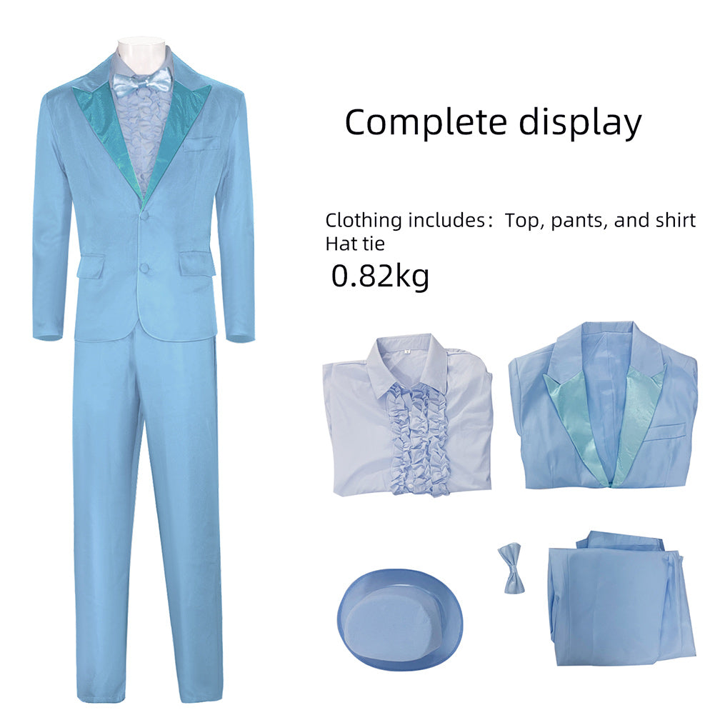 Film La Cloche et l'Idiot Harry Dunne Tenue Bleue Cosplay Costume