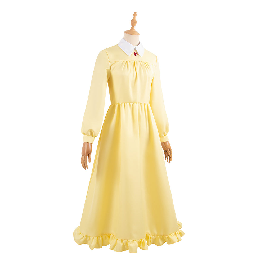 Film Le Château Ambulant Sophie Hatter Robe Jaune Cosplay Costume
