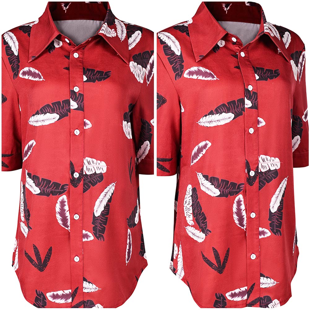 Film The Fall Guy(2024) Jody Moreno Chemise Imprimée Rouge Cosplay Costume