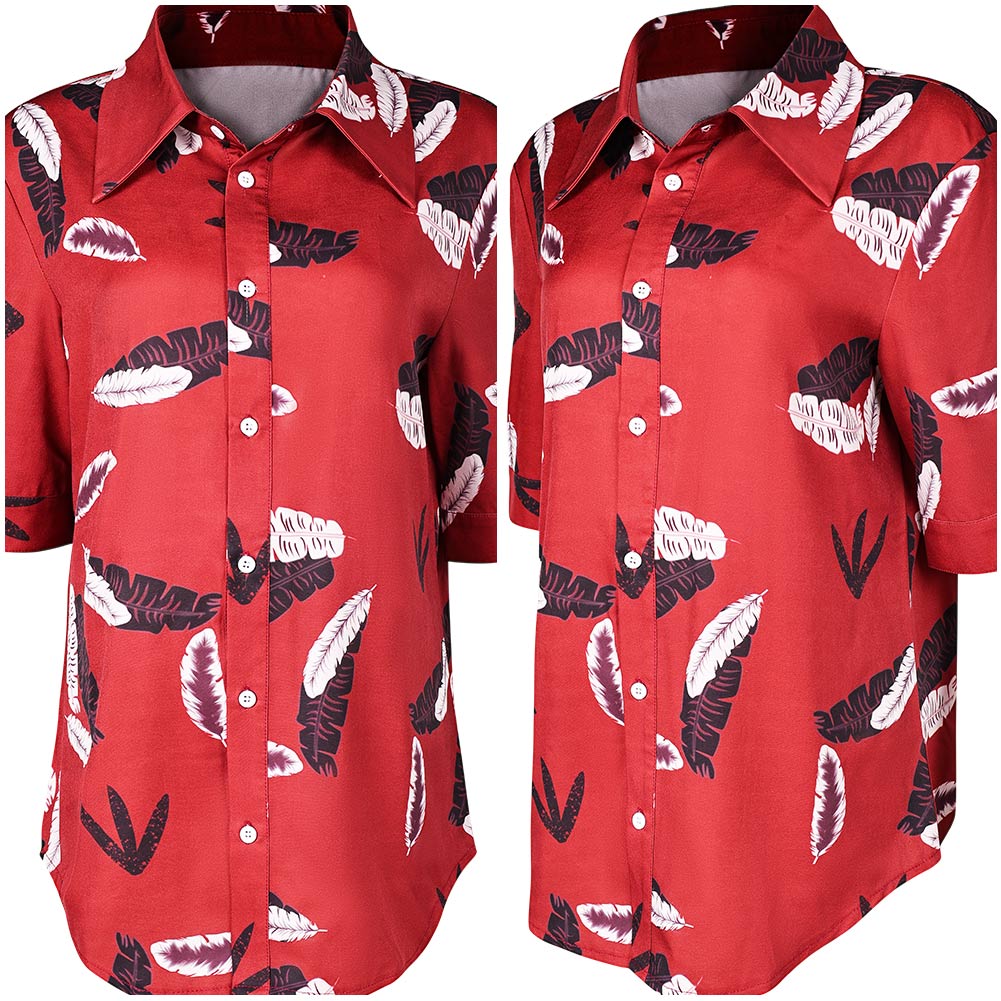 Film The Fall Guy(2024) Jody Moreno Chemise Imprimée Rouge Cosplay Costume