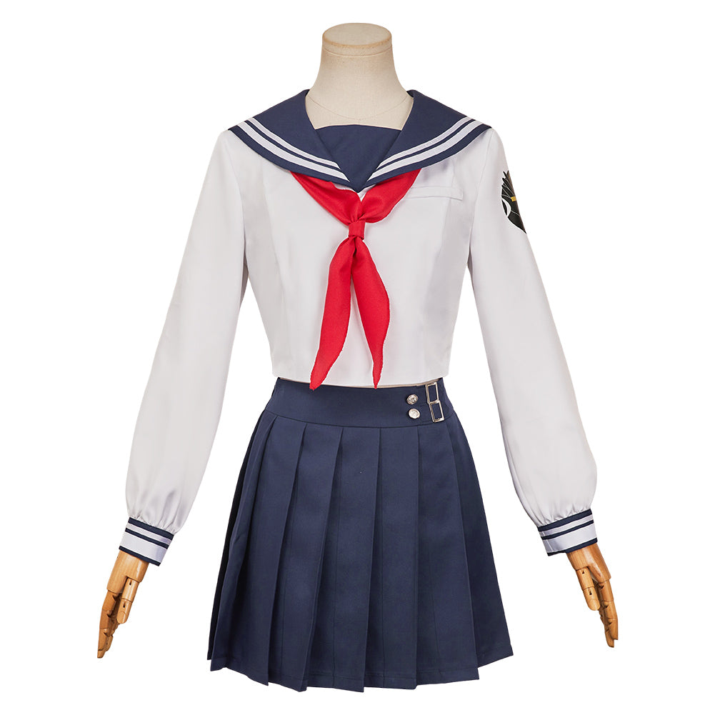 Final Fantasy Tifa Lockhart Tenue d'Uniforme Blance Cosplay Costume