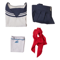 Final Fantasy Tifa Lockhart Tenue d'Uniforme Blance Cosplay Costume