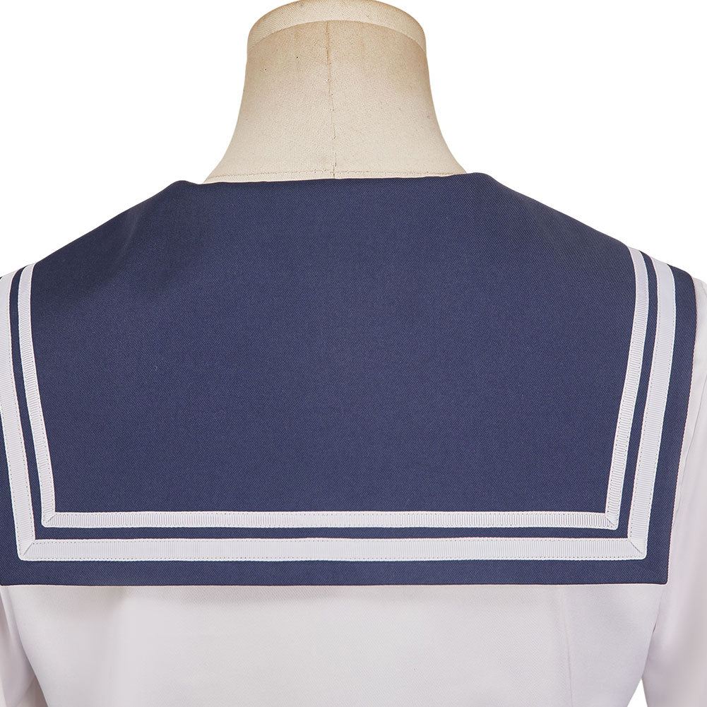 Final Fantasy Tifa Lockhart Tenue d'Uniforme Blance Cosplay Costume