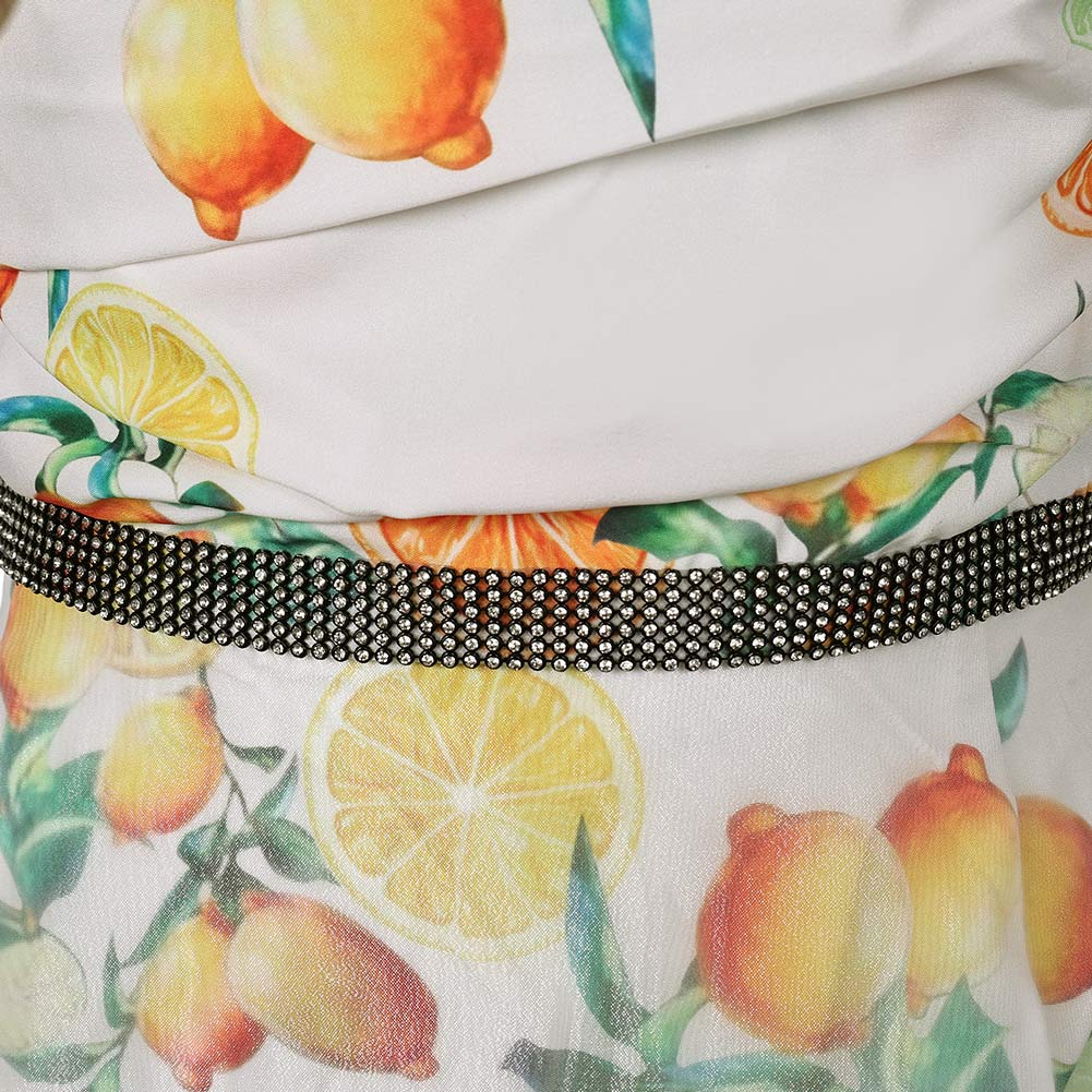 Final Fantasy VII Aerith Gainsborough Robe Blanche aux Agrumes Cosplay Costume