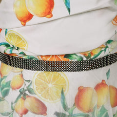 Final Fantasy VII Aerith Gainsborough Robe Blanche aux Agrumes Cosplay Costume