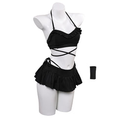 Final Fantasy VII Tifa Lockhart Maillot de Bain Bikini Noir Cosplay Costume