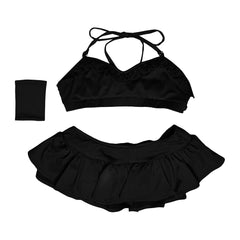 Final Fantasy VII Tifa Lockhart Maillot de Bain Bikini Noir Cosplay Costume