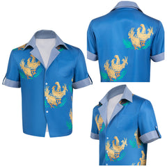 Final Fantasy VIII Chocobo World Cloud Chemise Bleu Cosplay Costume