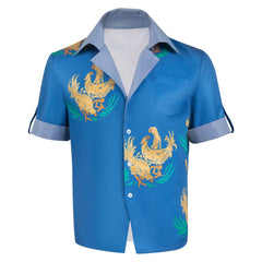 Final Fantasy VIII Chocobo World Cloud Chemise Bleu Cosplay Costume