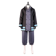 Fire Force Saison 3(2025) Shinra Kusakabe Tenue Noire et Violette Cosplay Costume