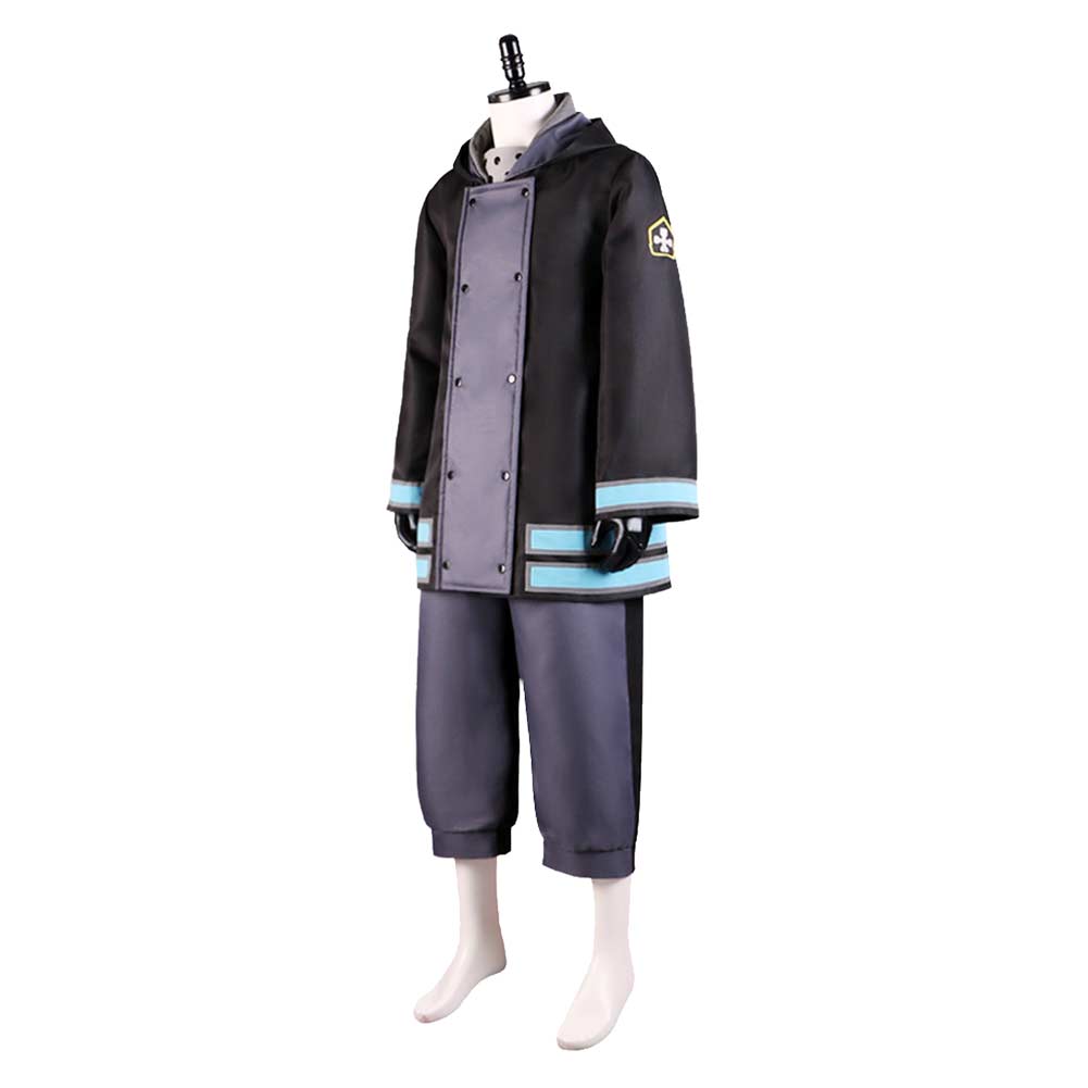 Fire Force Saison 3(2025) Shinra Kusakabe Tenue Noire et Violette Cosplay Costume