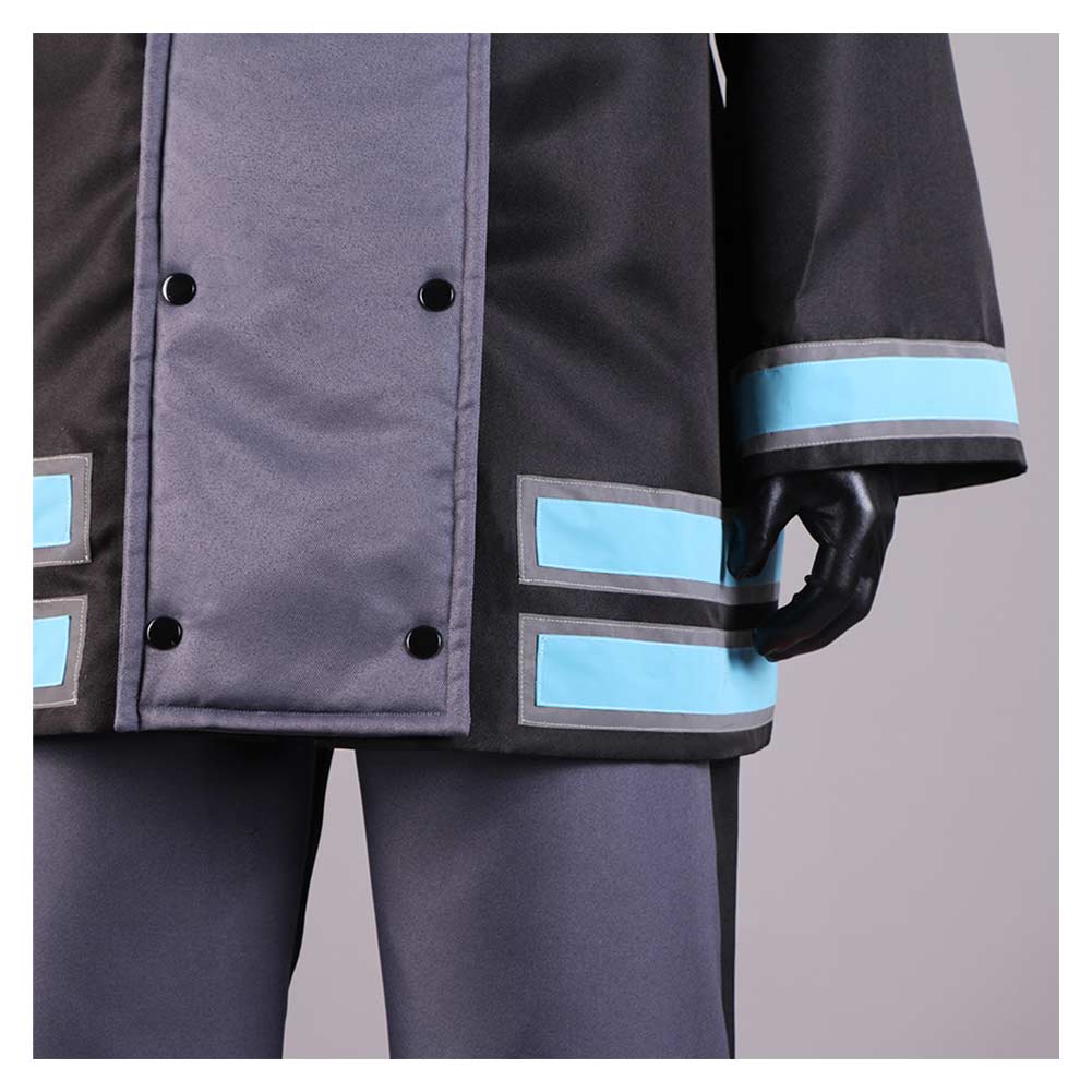 Fire Force Saison 3(2025) Shinra Kusakabe Tenue Noire et Violette Cosplay Costume