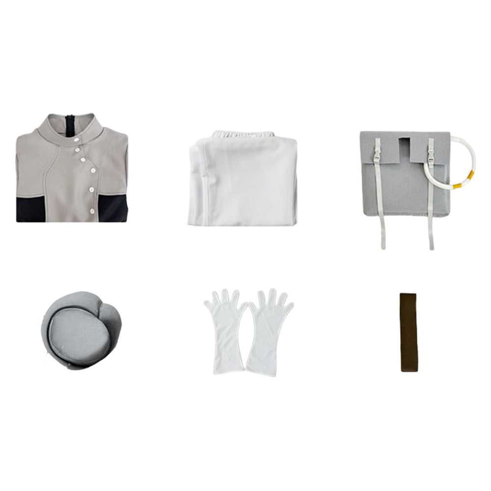 Gachiakuta Aisha Tenue Grise et Noire Cosplay Costume