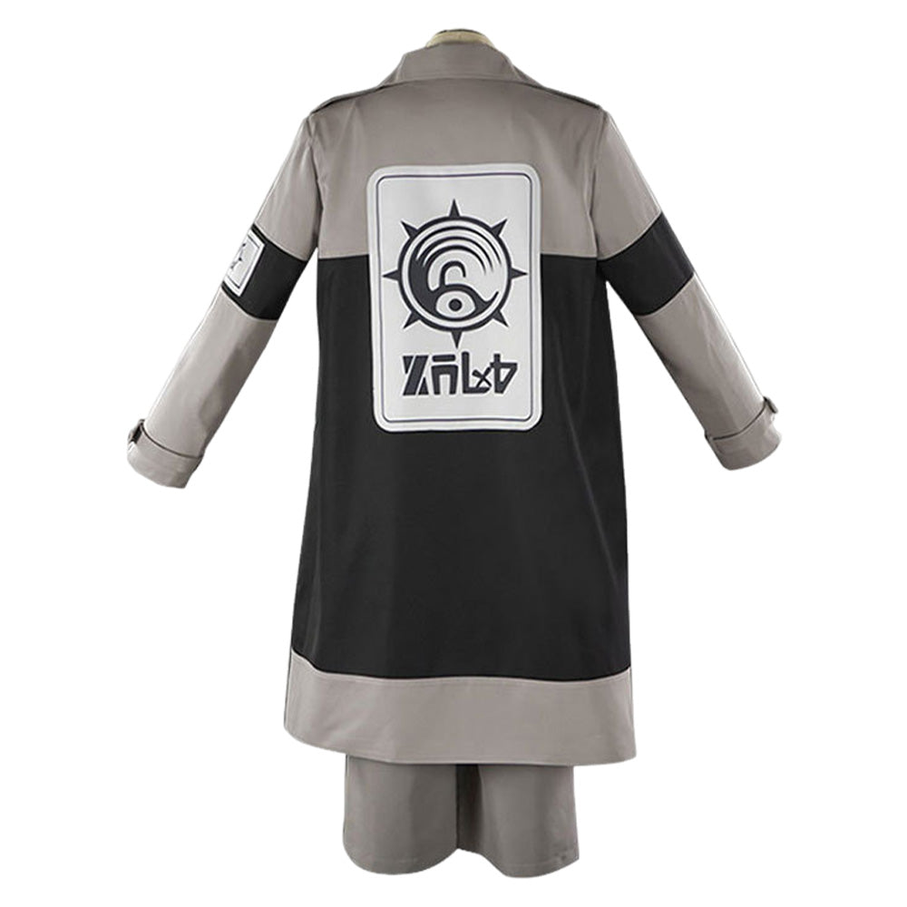 Gachiakuta Enjin Tenue Grise et Rouge Cosplay Costume