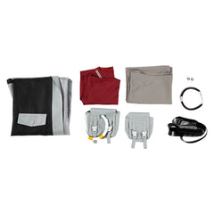 Gachiakuta Enjin Tenue Grise et Rouge Cosplay Costume