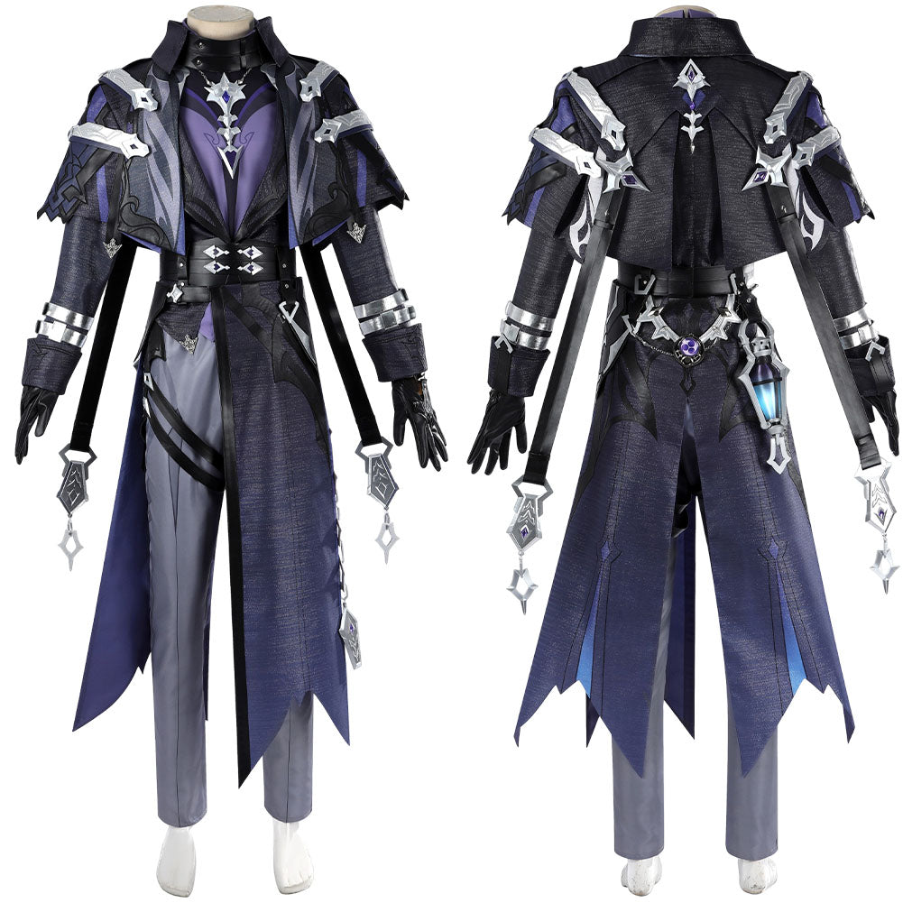 Genshin Impact Flins Tenue Noire Cosplay Costume