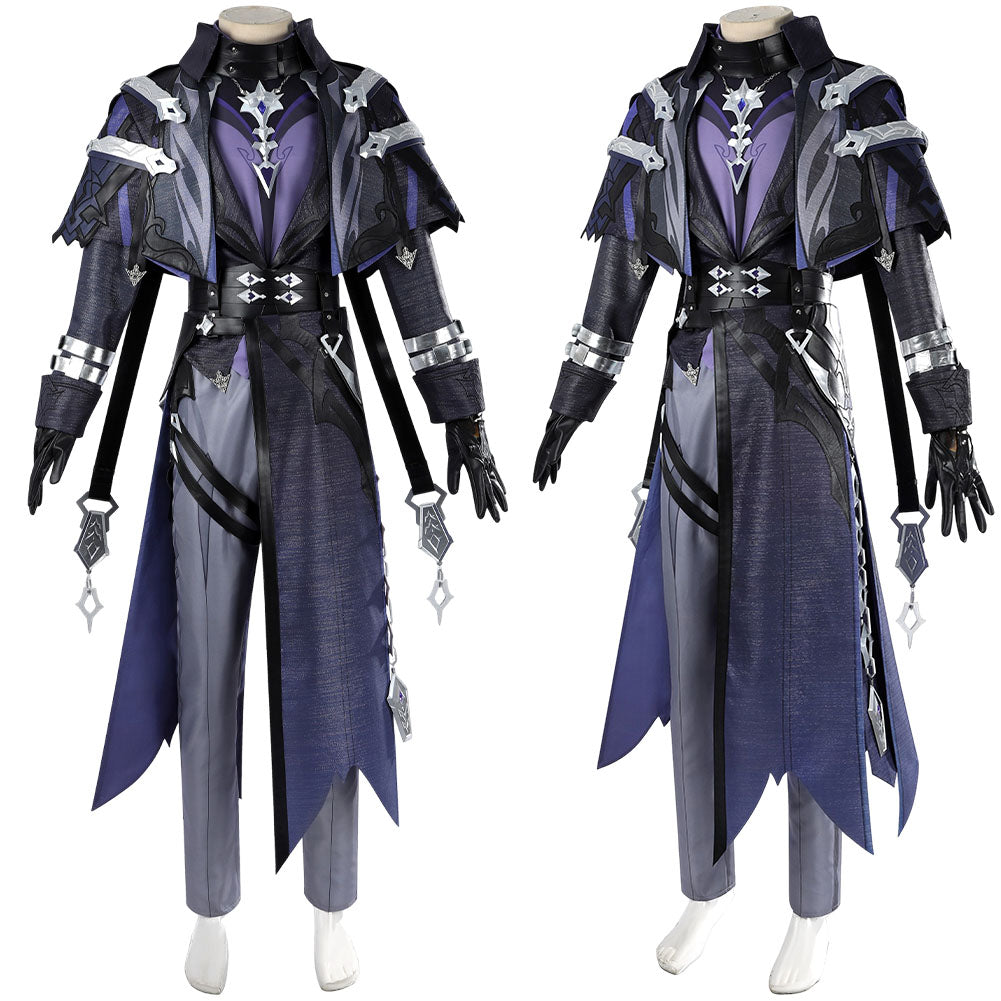 Genshin Impact Flins Tenue Noire Cosplay Costume