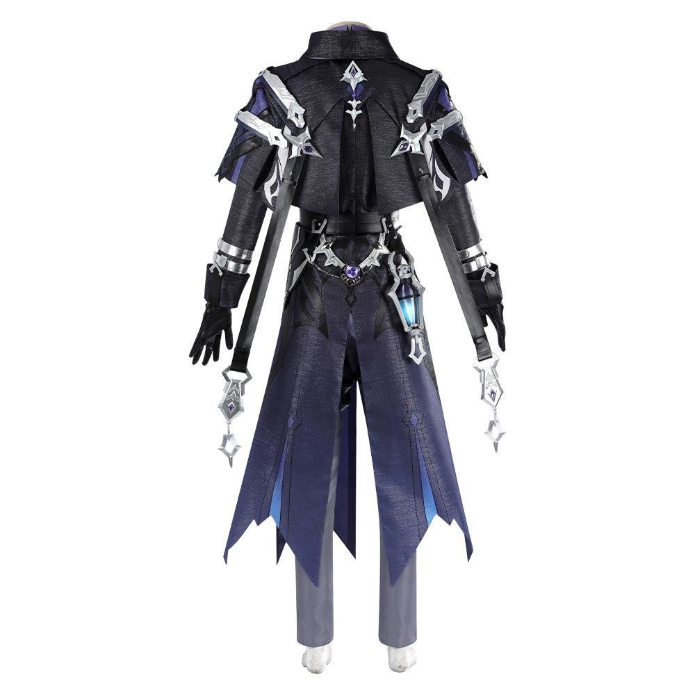 Genshin Impact Flins Tenue Noire Cosplay Costume