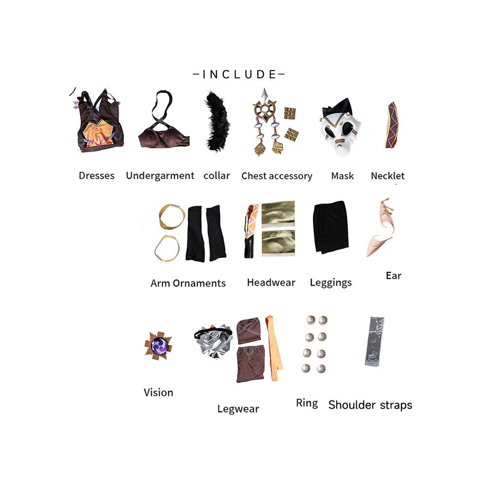 Genshin Impact Lansan Tenue Orange Cosplay Costume