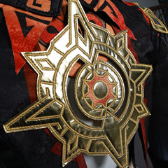 Cosplay Costume Mavuika Genshin Impact Jeu Cosplay Tenue Noire et Rouge Femme