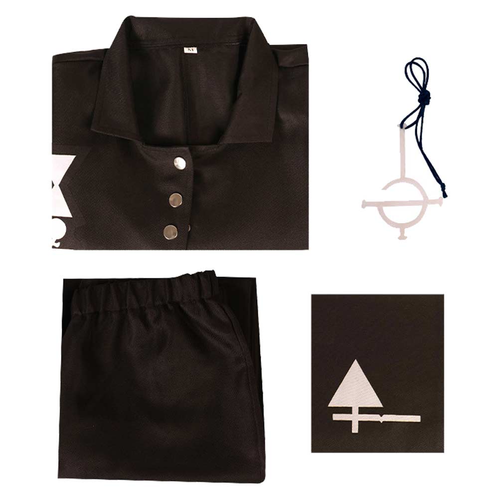 Ghost Aether Tenue Noire Cosplay Costume