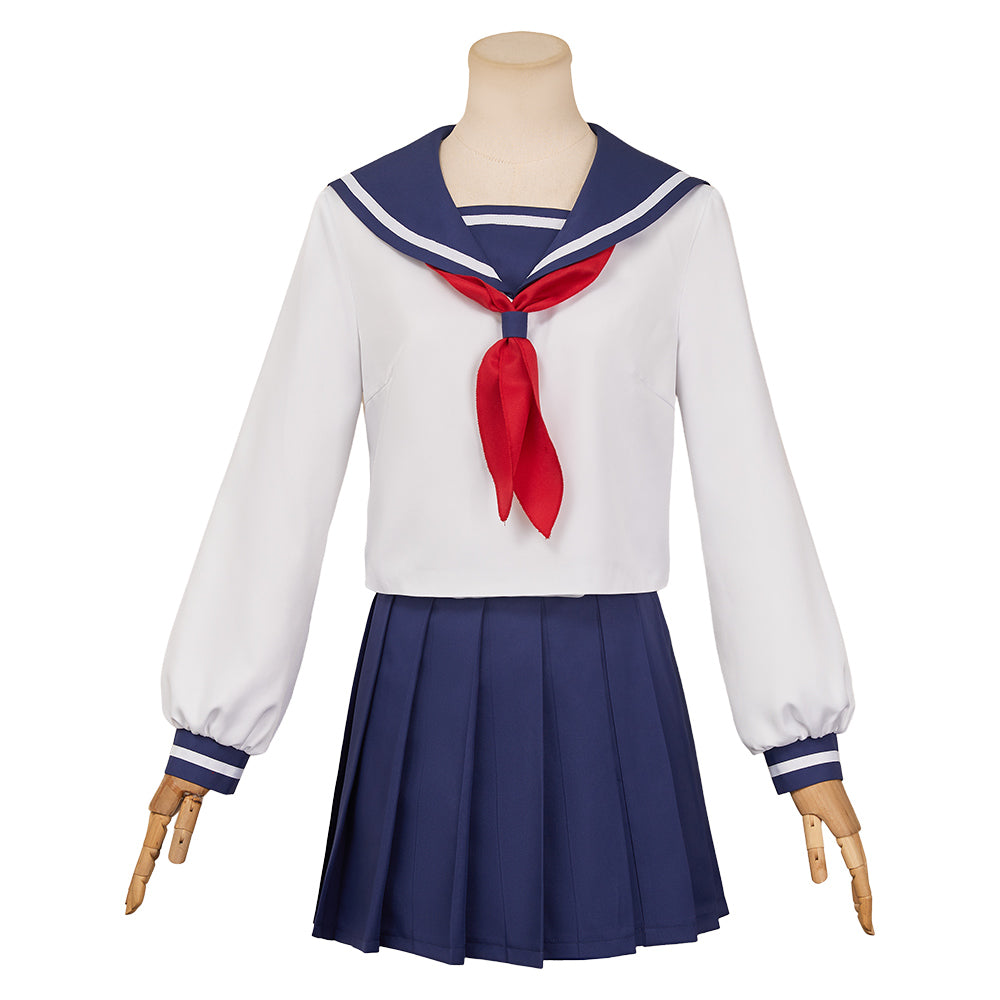 Gintama Shimura Tae Uniforme Bleu et Blanc Cosplay Costume