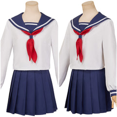 Gintama Shimura Tae Uniforme Bleu et Blanc Cosplay Costume