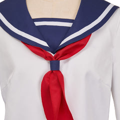 Gintama Shimura Tae Uniforme Bleu et Blanc Cosplay Costume