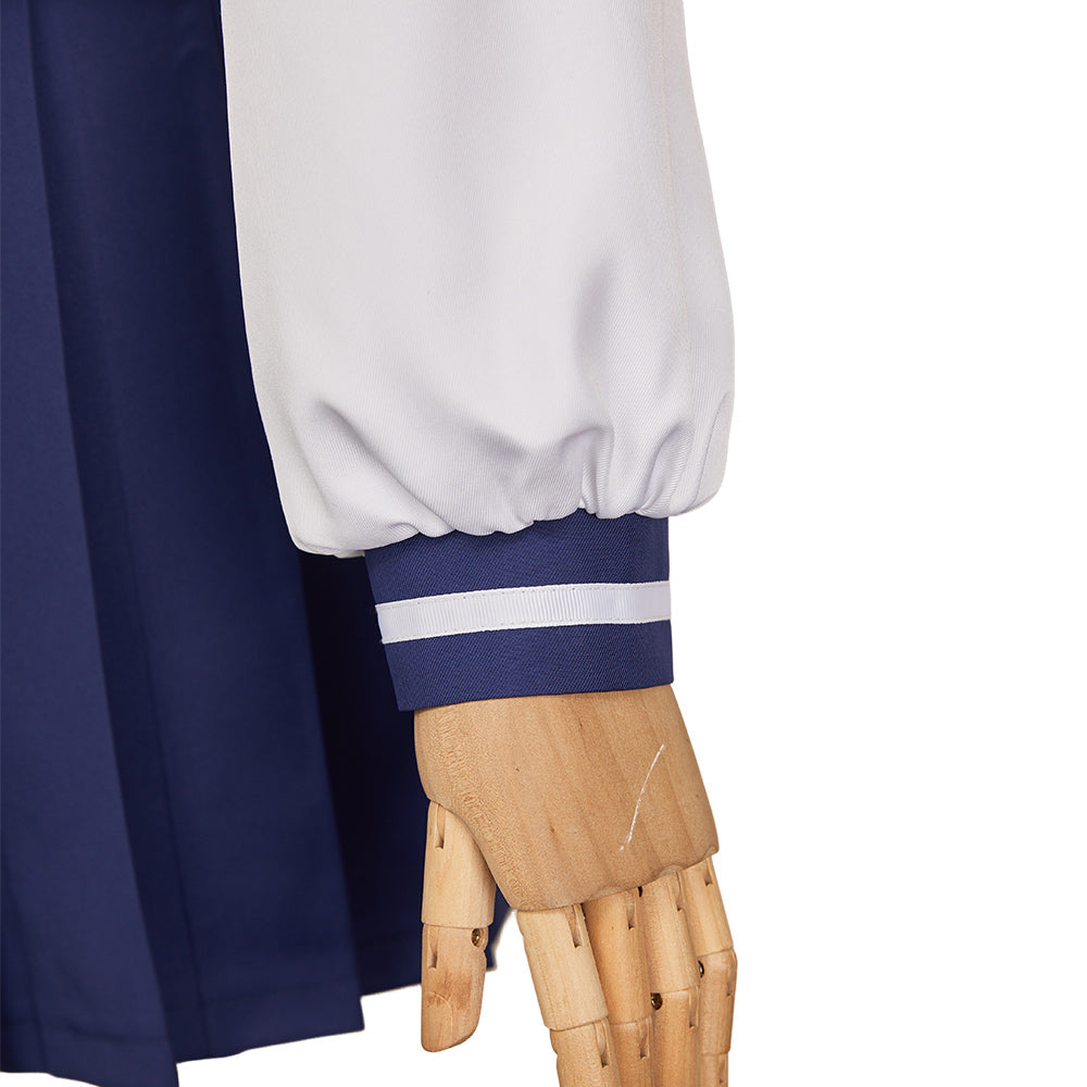 Gintama Shimura Tae Uniforme Bleu et Blanc Cosplay Costume
