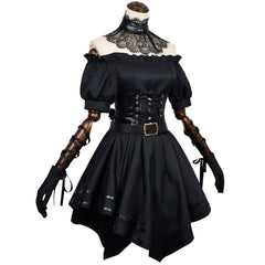 Grok Ani Robe Noire Gothique Cosplay Costume