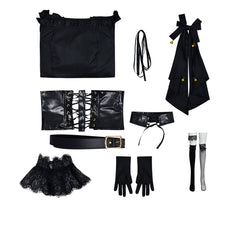 Grok Ani Robe Noire Gothique Cosplay Costume