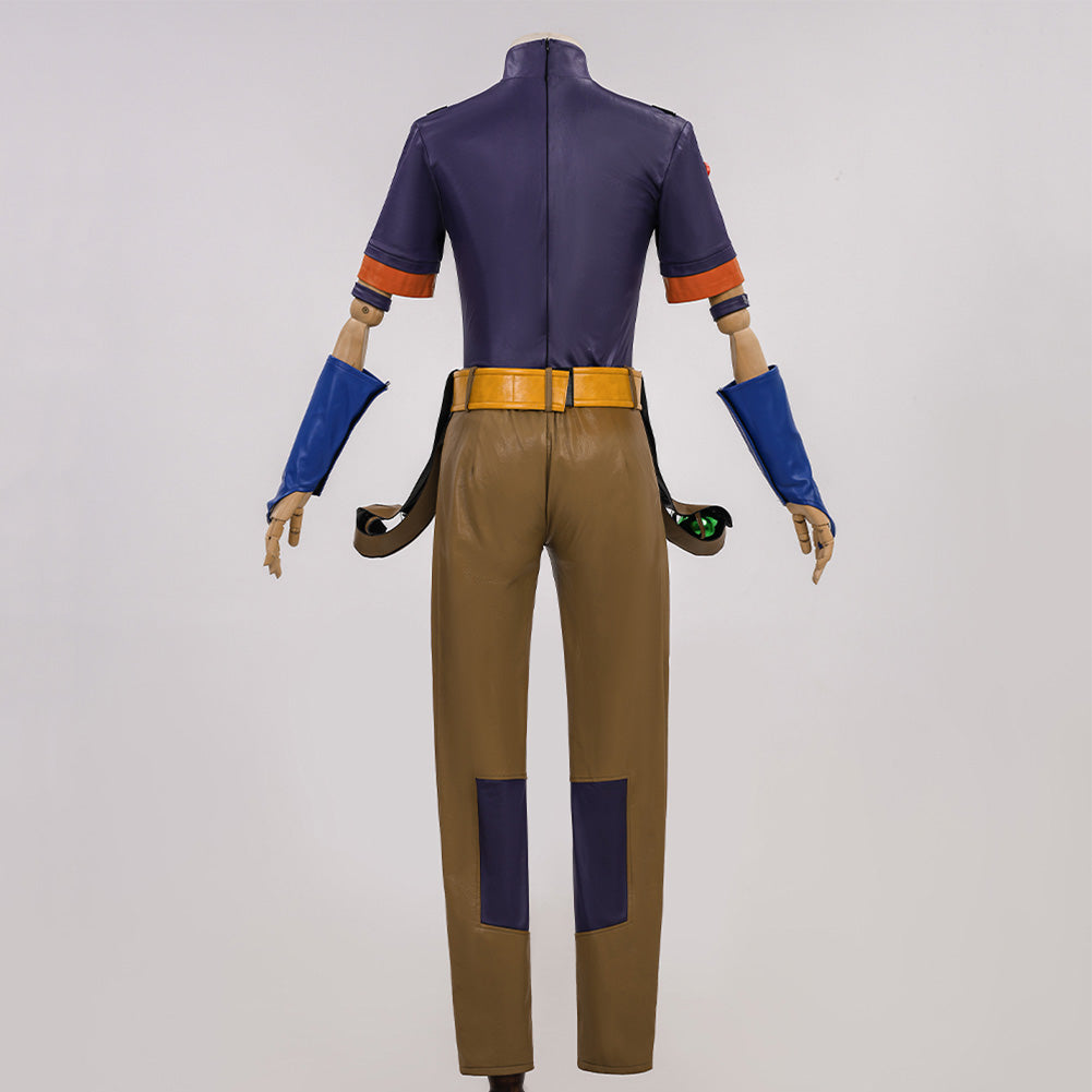 Gyro Zeppeli Tenue Verte et Violette Cosplay Costume