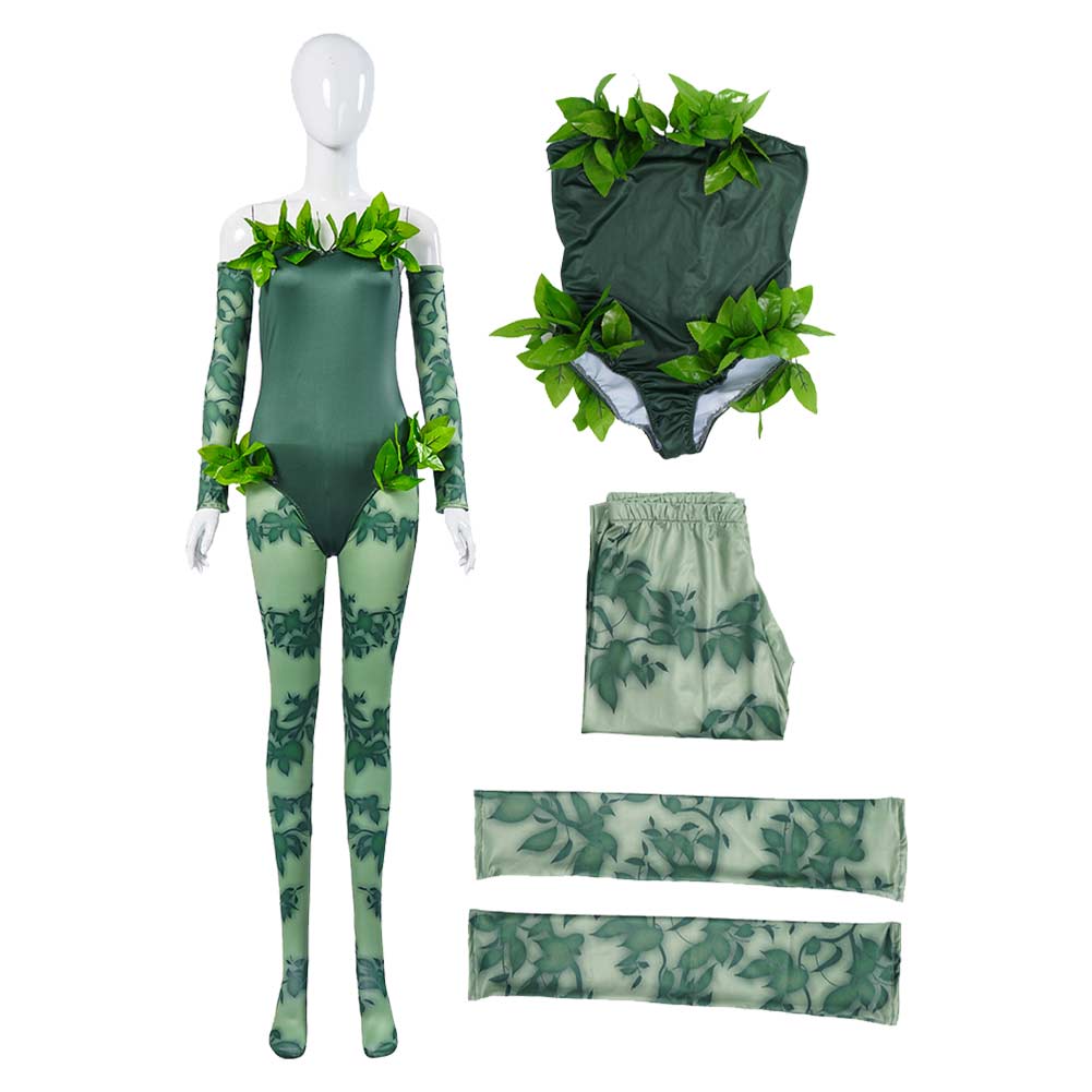 Harley Quinn Poison Ivy Tenue Verte Cosplay Costume