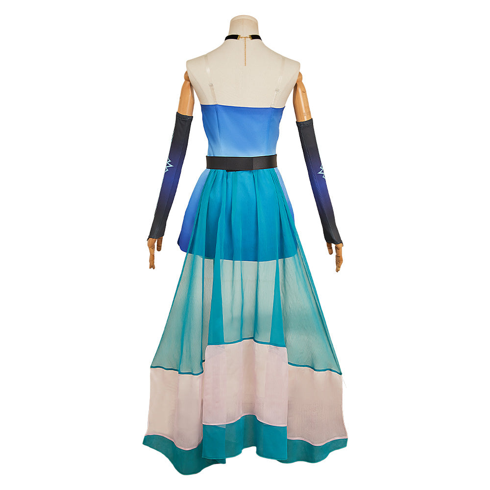 Hazbin Hotel 2 Angel Dust Robe Bleue Cosplay Costume