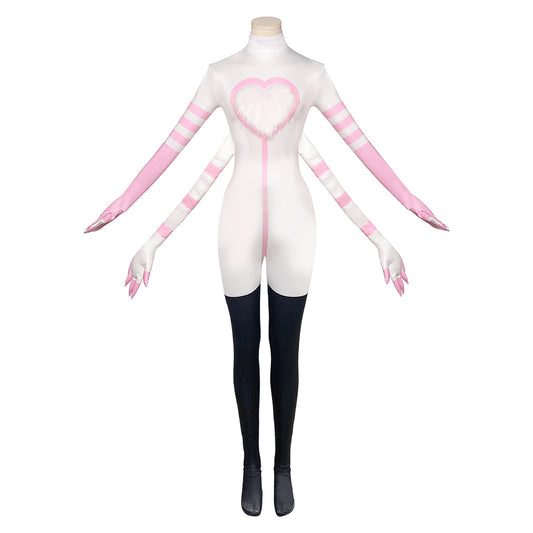 Hazbin Hotel 2 Angel Dust Tenue Blanche Cosplay Costume