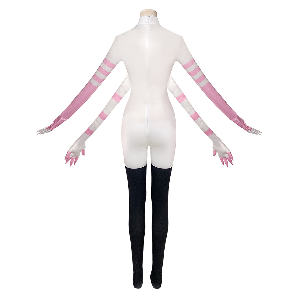 Hazbin Hotel 2 Angel Dust Tenue Blanche Cosplay Costume