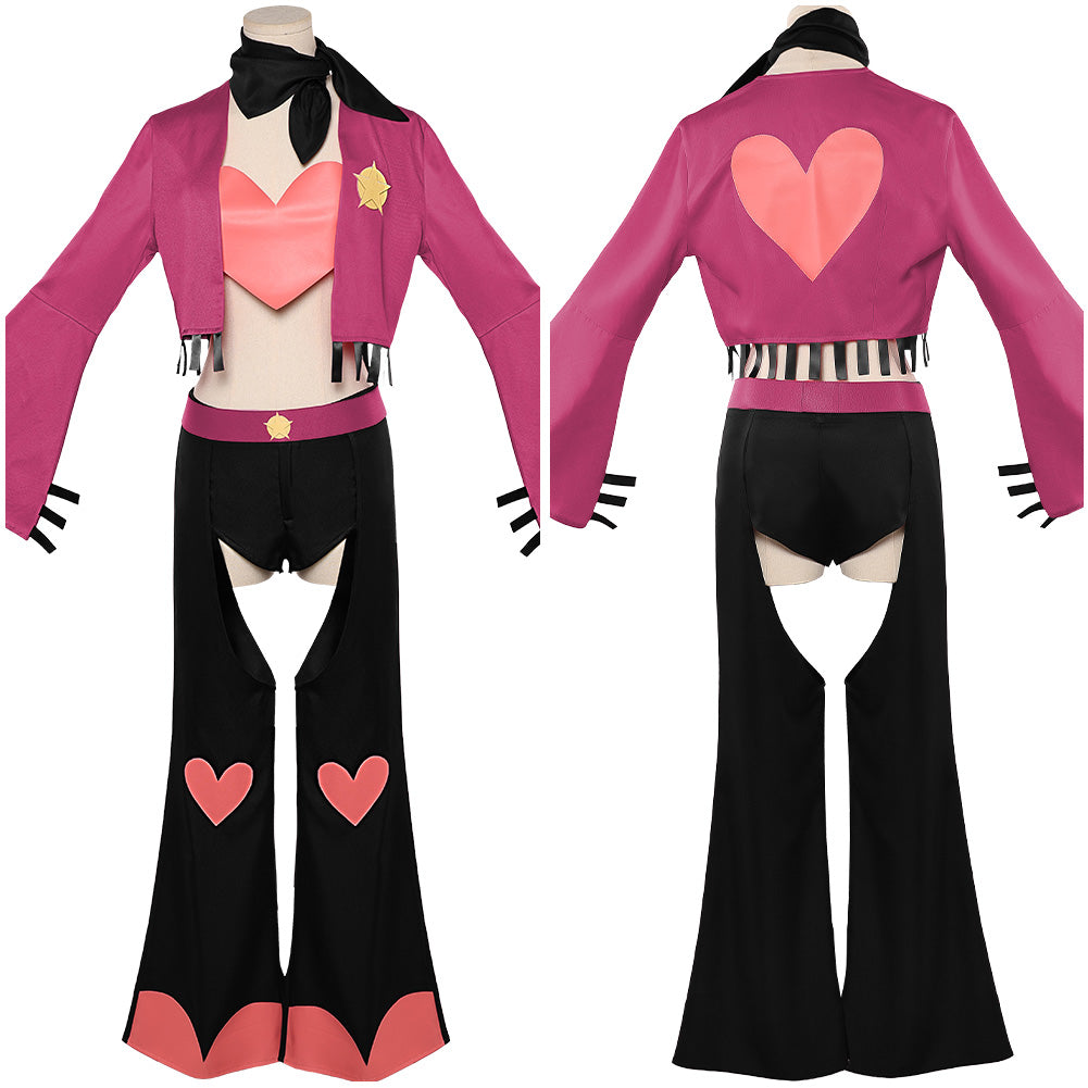 Hazbin Hotel 2(2025) Angel Dust Tenue Rose et Noire Cosplay Costume