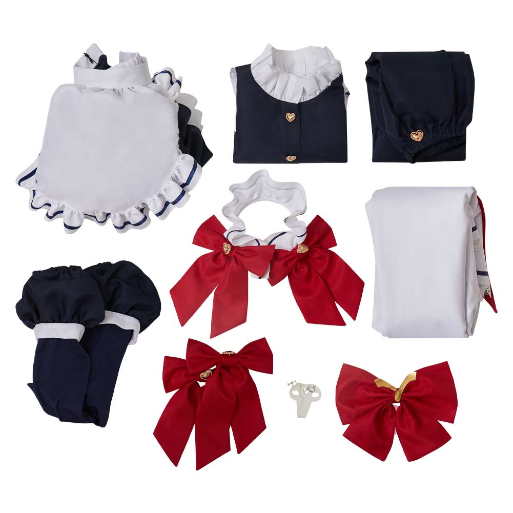 Hazbin Hotel 2(2025) Velvette Ensemble Maid Robe Rouge et Noire Cosplay Costume