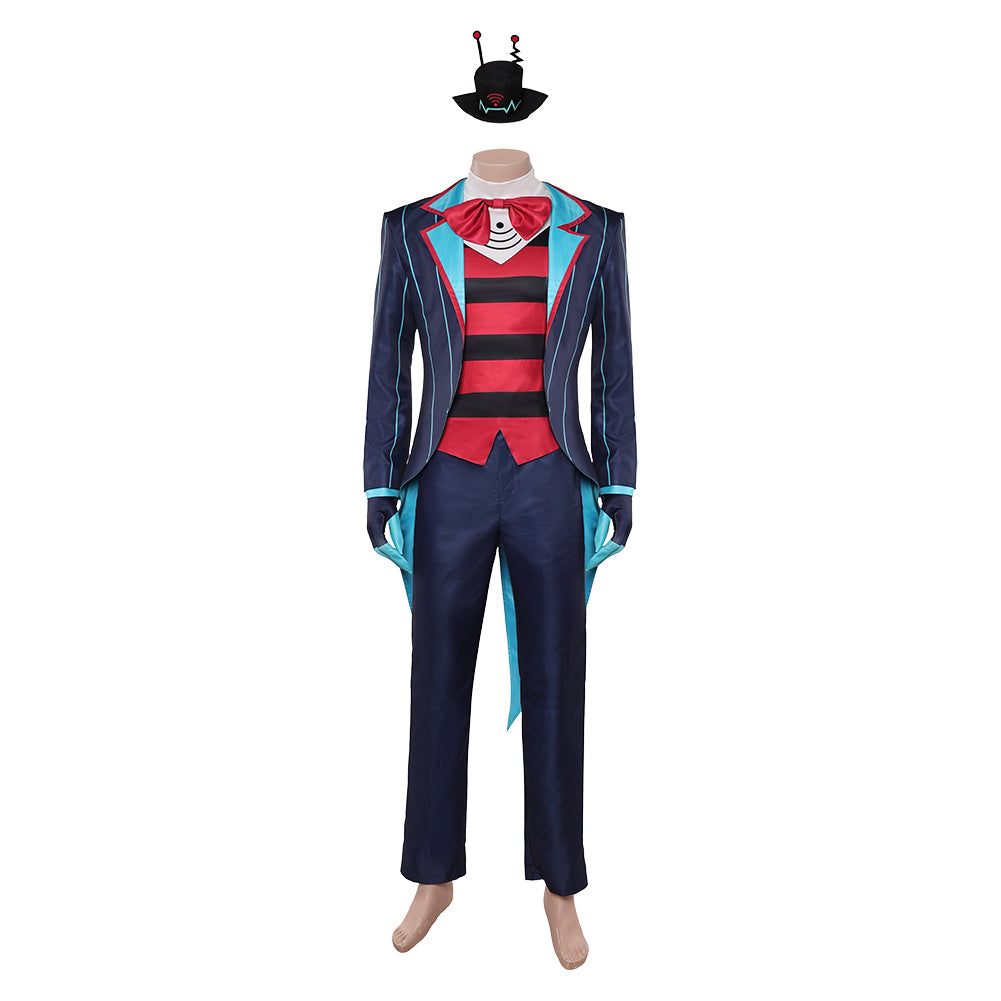 Hazbin Hotel 2(2025) Vox Tenue Imprimée Bleue Cosplay Costume