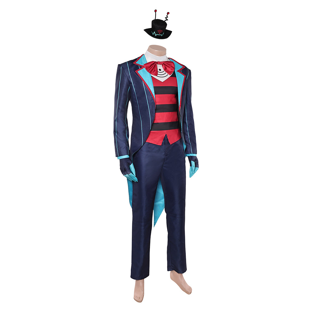Hazbin Hotel 2(2025) Vox Tenue Imprimée Bleue Cosplay Costume