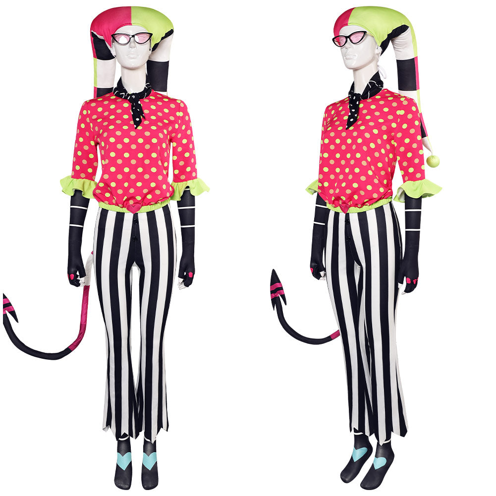 Helluva Boss 2 Fizzarolli Tenue Rouge à Pois Cosplay Costume