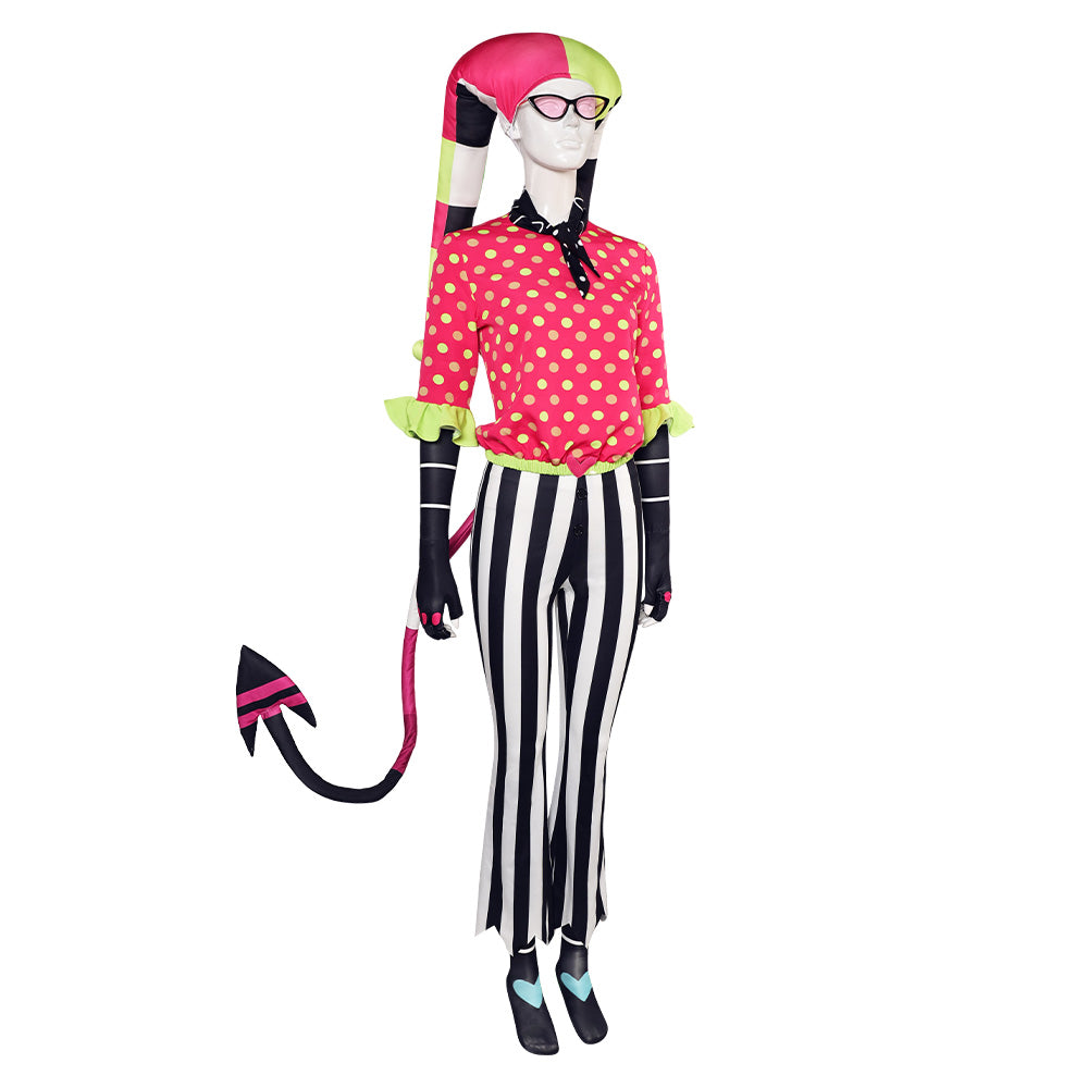 Helluva Boss 2 Fizzarolli Tenue Rouge à Pois Cosplay Costume