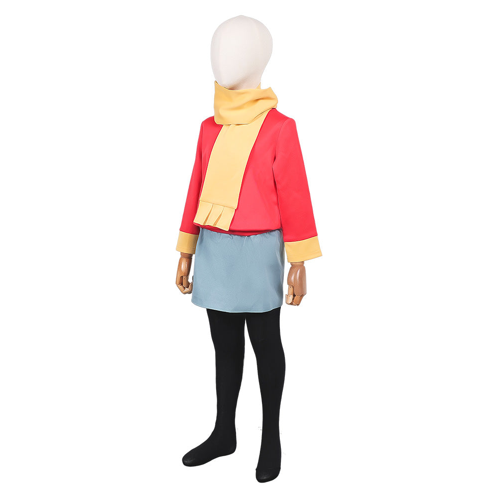 Hilda Tenue Rouge et Bleue Cosplay Costume