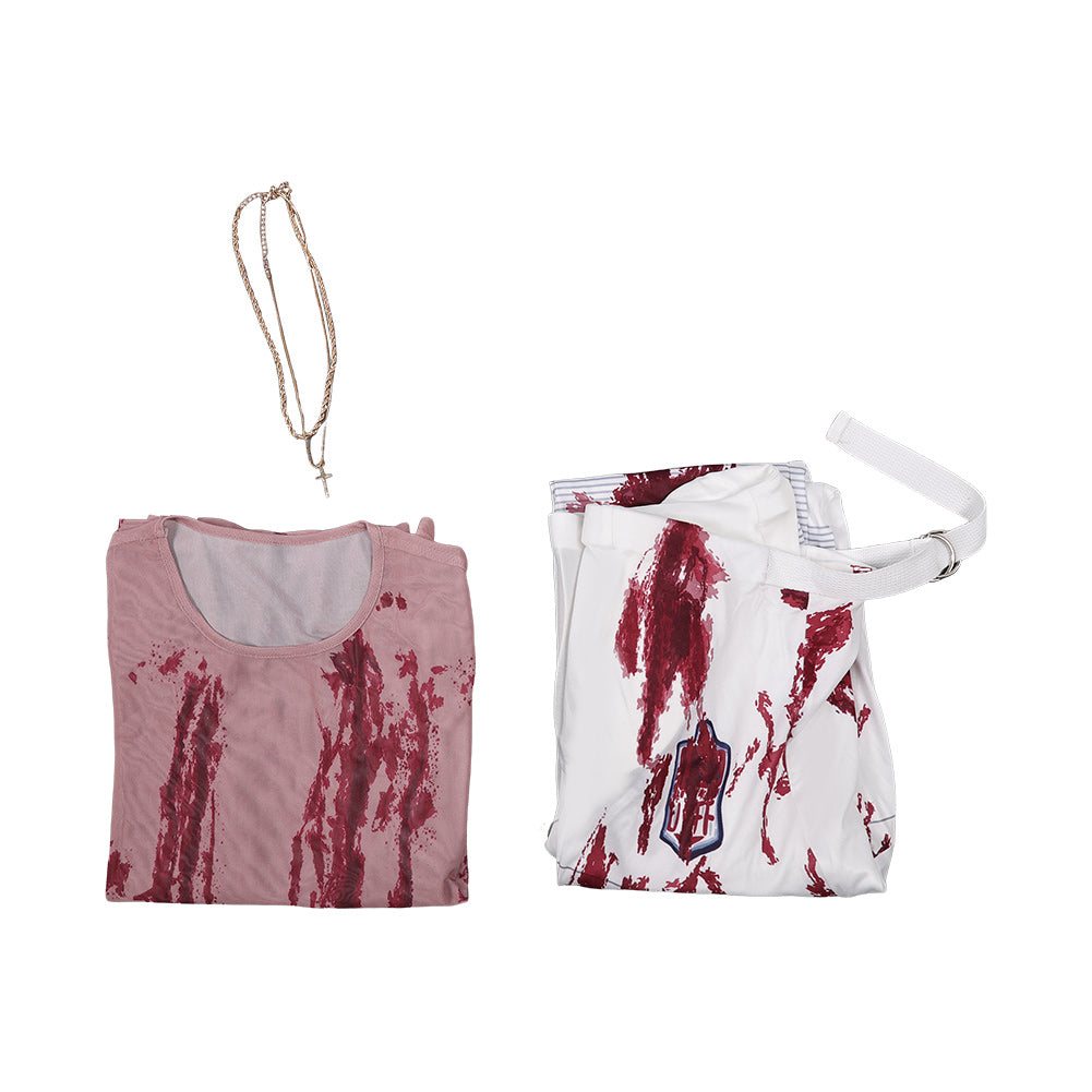 Him(2025) Cameron Cade Tenue Blanche Taché de Sang Cosplay Costume