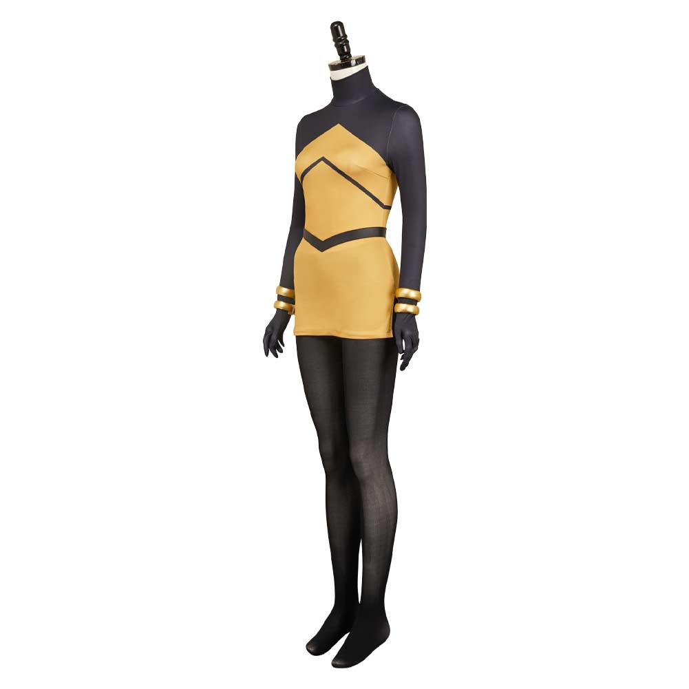 Hollow Knight: Silksong(2025) Shakra Tenue Jaune et Noire Cosplay Costume