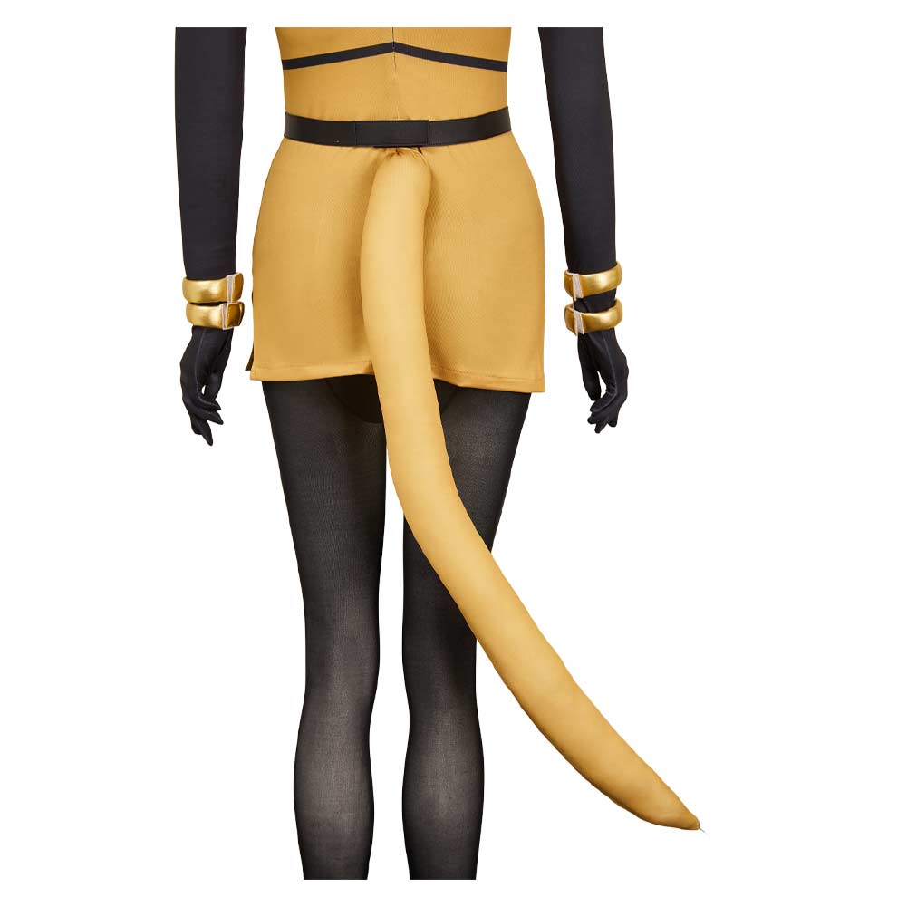 Hollow Knight: Silksong(2025) Shakra Tenue Jaune et Noire Cosplay Costume
